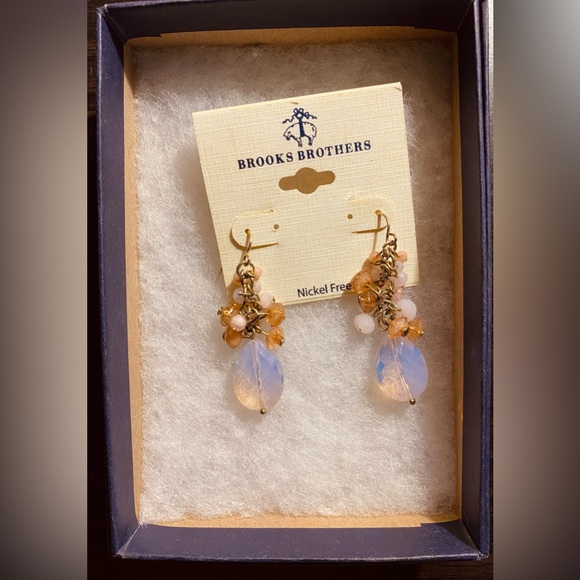 Brooks Brothers Pink Dangle Drop Earrings and Bracelet Set - Picture 3 of 4